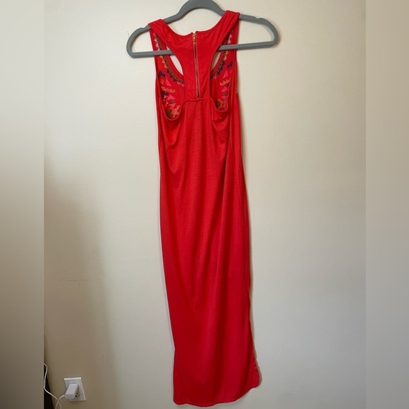 Embroidered High-Low Racerback Dress, Size Small - Picture 4 of 9